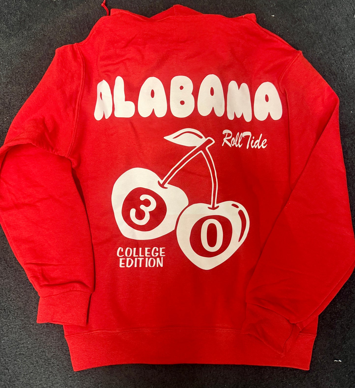 Custom & in stock WF inspired double sided hoodie (can order for ANY school)PLEASE NOTE: year will be 30, in the cherries…see pics