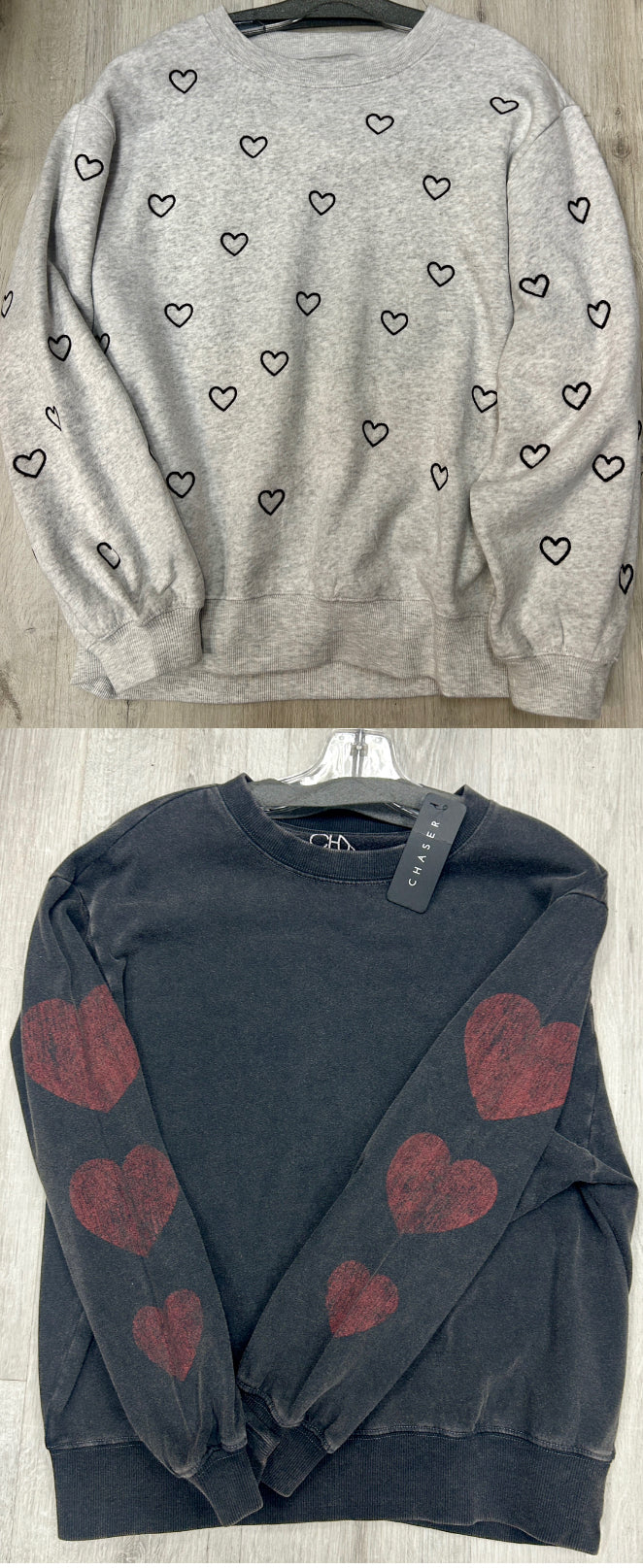 Chaser heart sweatshirts