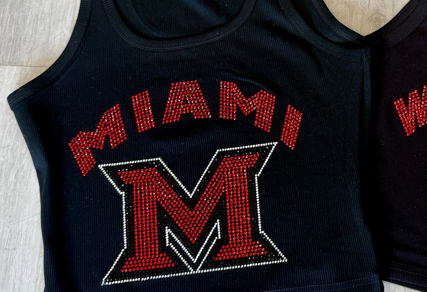 SUPER HOT ITEM!!! IN STOCK & Custom order college bling tanks and crop babytees, MOST SCHOOLS ARE AVAILABLE TO ORDER!!! & see pics for some schools made up!