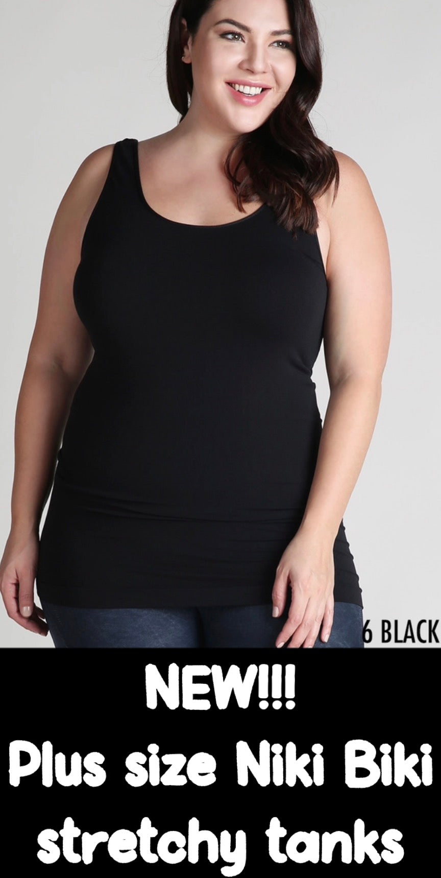 RESTOCKED AGAIN...TOP SELLER! Niki Biki stretch smooth tanks, great for layering, ASSORTED STYLES/COLORS