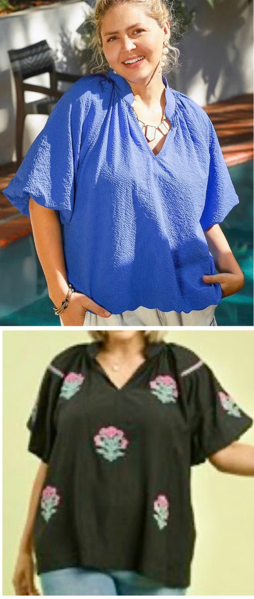 Assorted plus size tops