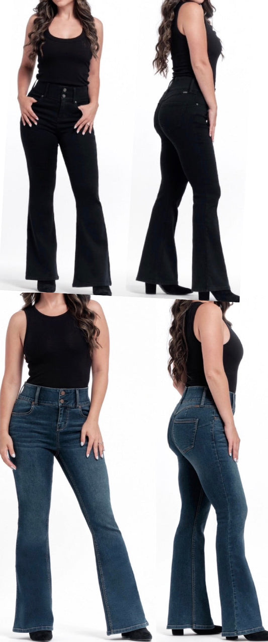 BEST SELLERS!!! GREAT FIT!!! Tummy control stretch 29” inseam flare jeans, 3RD RESTOCK!