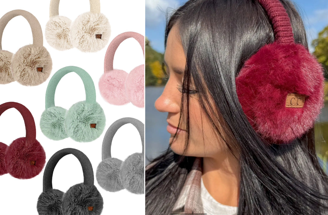 CC faux mink adjustable earmuffs