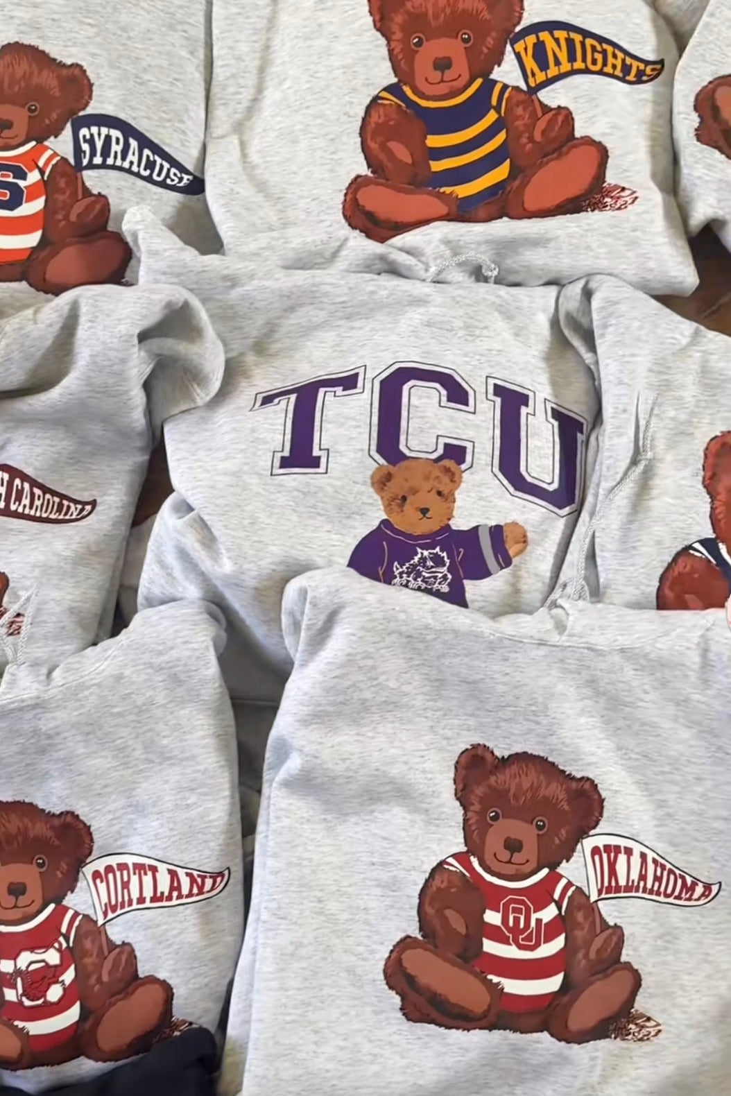 Custom & In stock teddy bear pendant hoodies