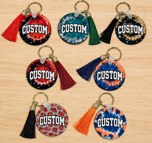 Custom keychains (double sided and available to order for ALL schools) GREAT GIFT IDEA!!!