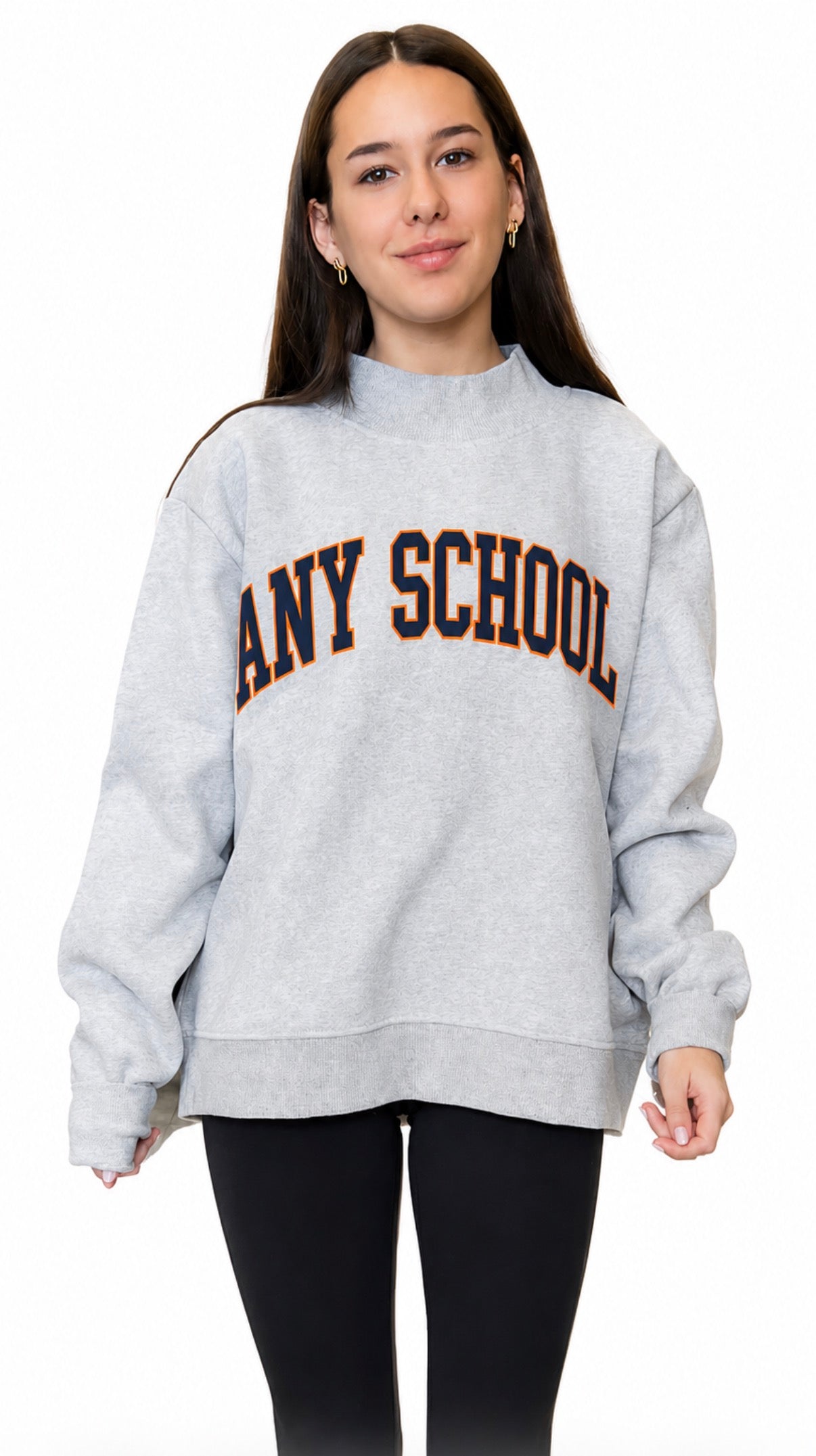 BEST SELLING SWEATSHIRT Custom heavy fleece mock neck sweatshirt, can be made for ANY school or camp, many color options…see pics