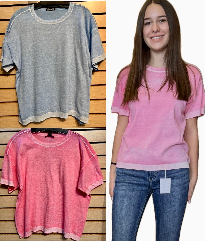 Charlie B soft, lightweight short sleeve sweaters