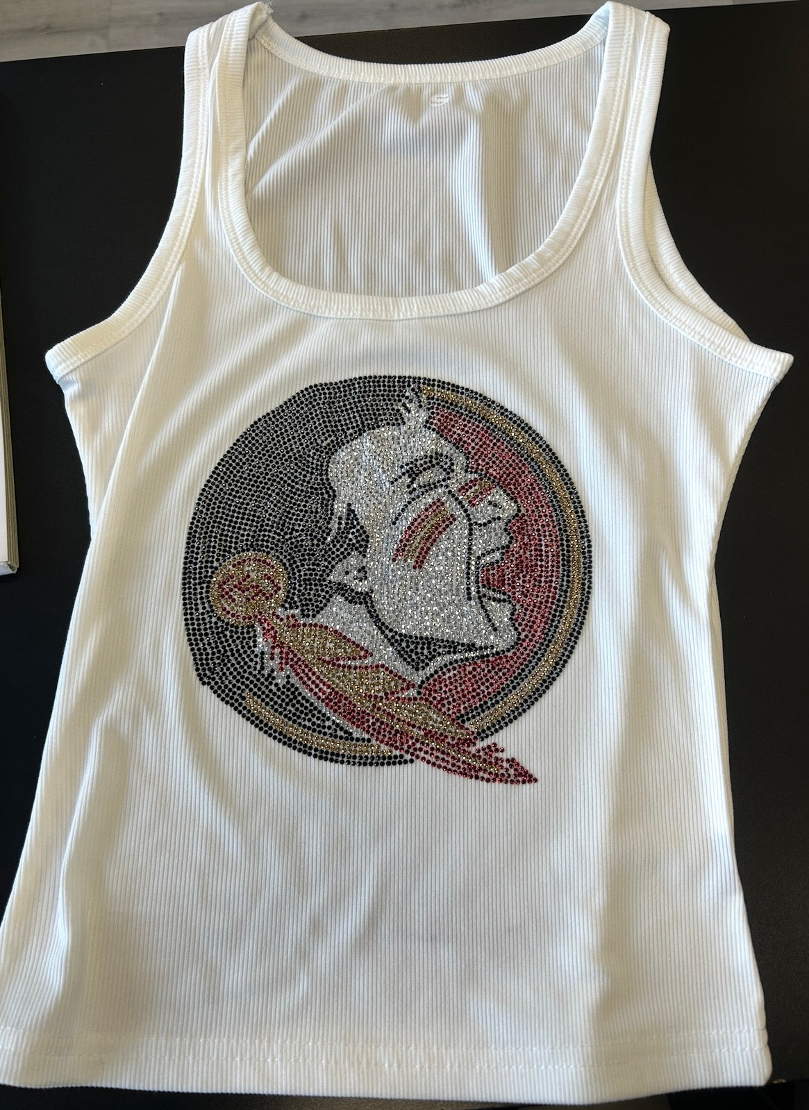 SUPER HOT ITEM!!! IN STOCK & Custom order college bling tanks and crop babytees, MOST SCHOOLS ARE AVAILABLE TO ORDER!!! & see pics for some schools made up!