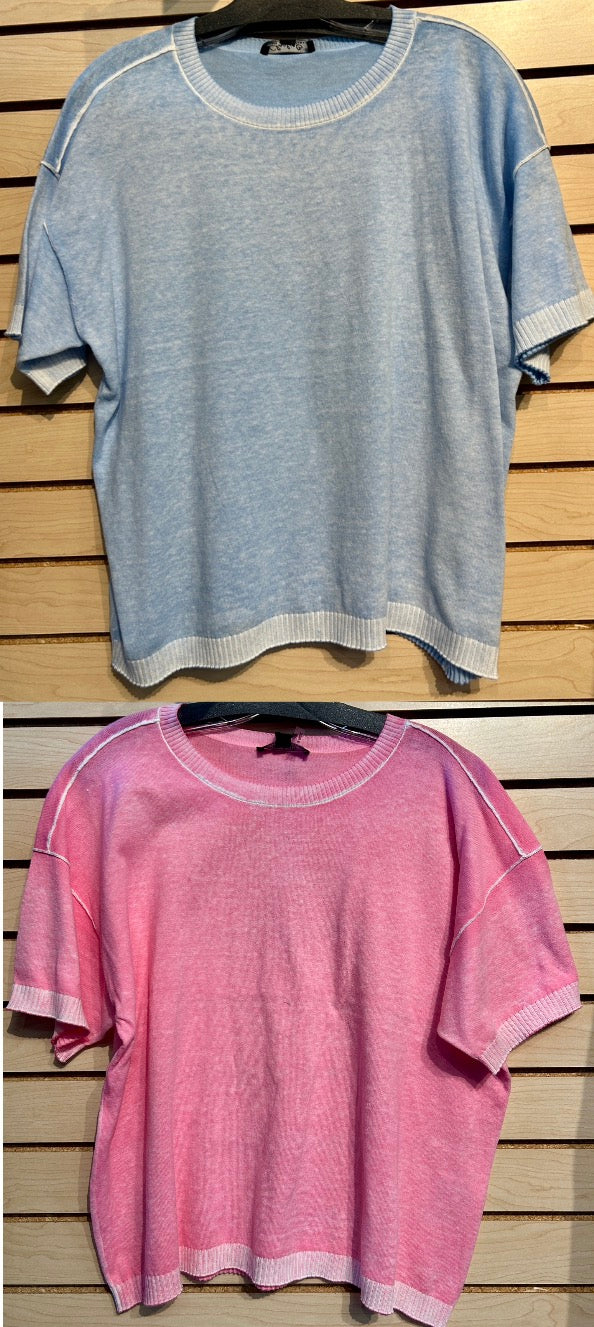 Charlie B soft, lightweight short sleeve sweaters