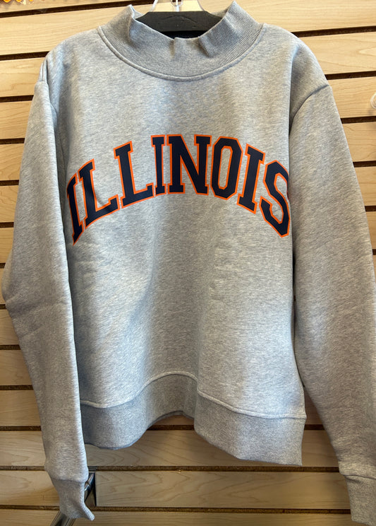 Parke inspired heavy fleece mock neck sweatshirt, can be made for ANY school, many color options