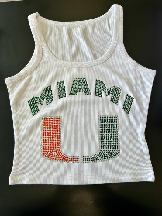 SUPER HOT ITEM!!! IN STOCK & Custom order college bling tanks and crop babytees, MOST SCHOOLS ARE AVAILABLE TO ORDER!!! & see pics for some schools made up!