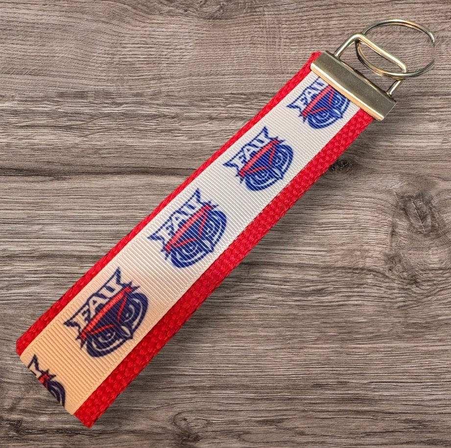 Custom order & In stock college wristlet keyrings
