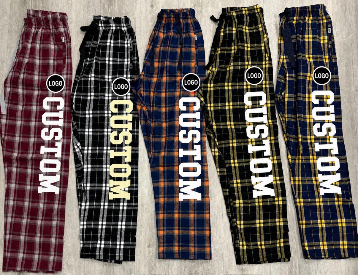 Flannel pants (IN STOCK & can also order for ANY school or camp)