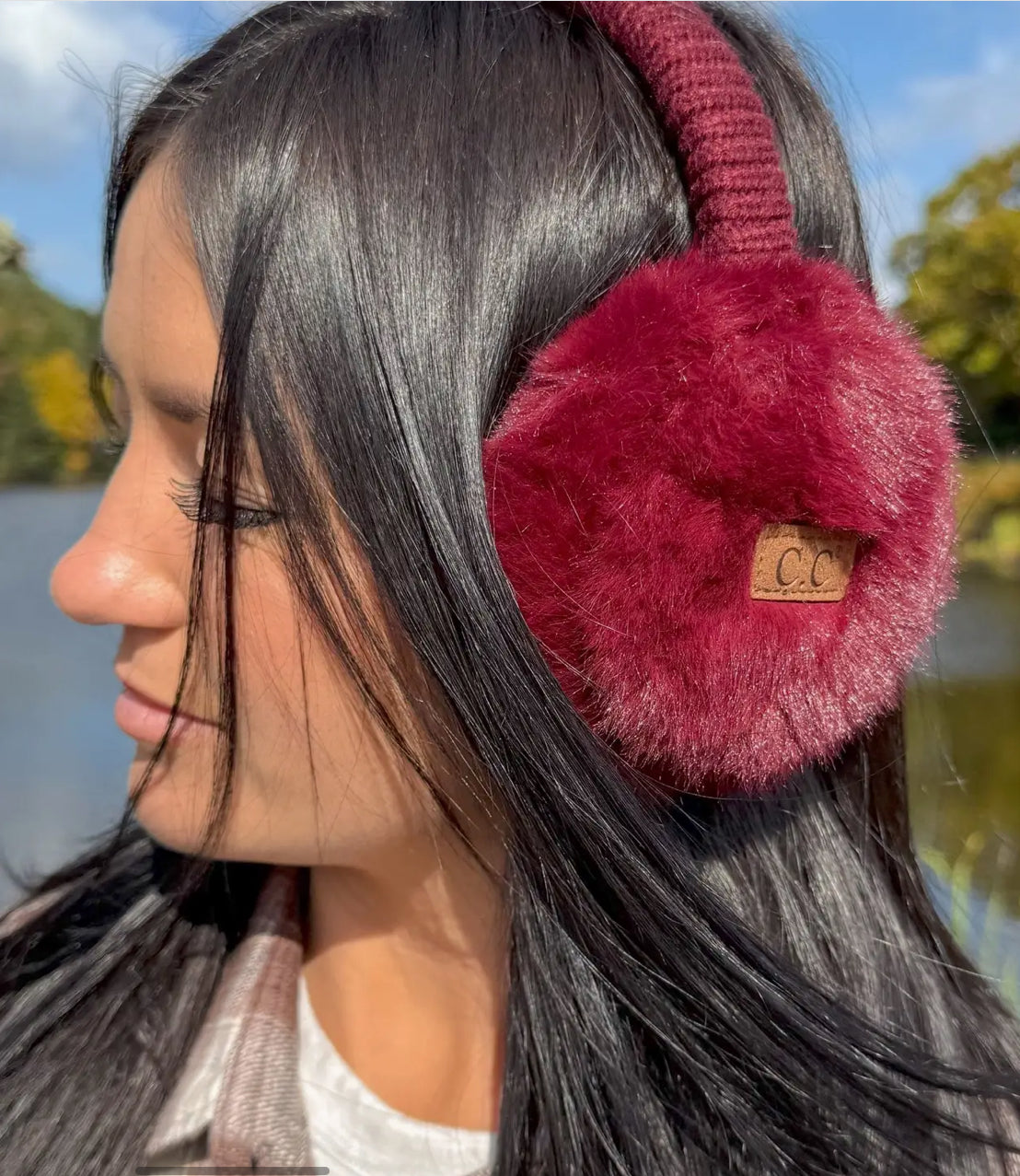 CC faux mink adjustable earmuffs