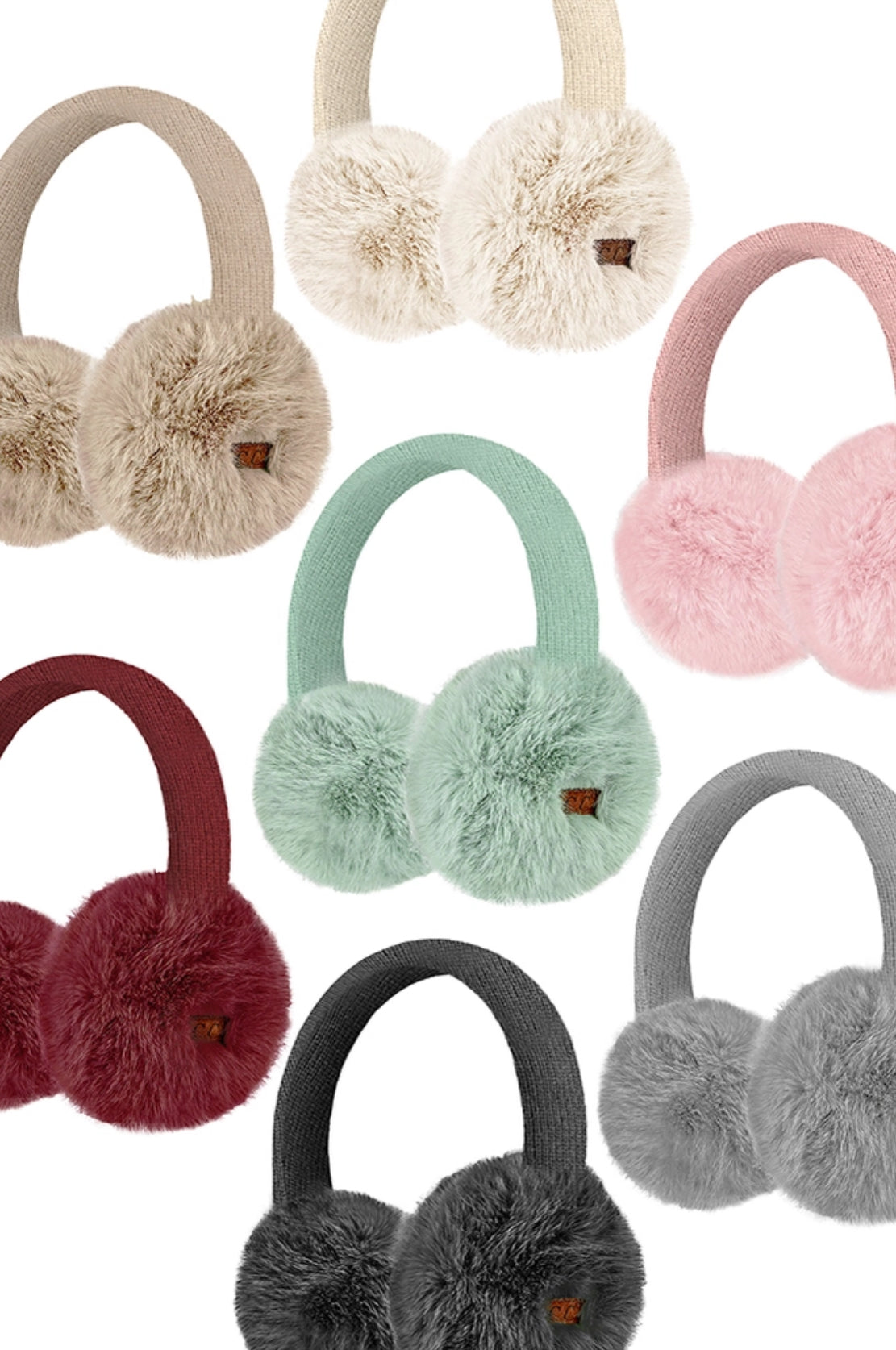 CC faux mink adjustable earmuffs