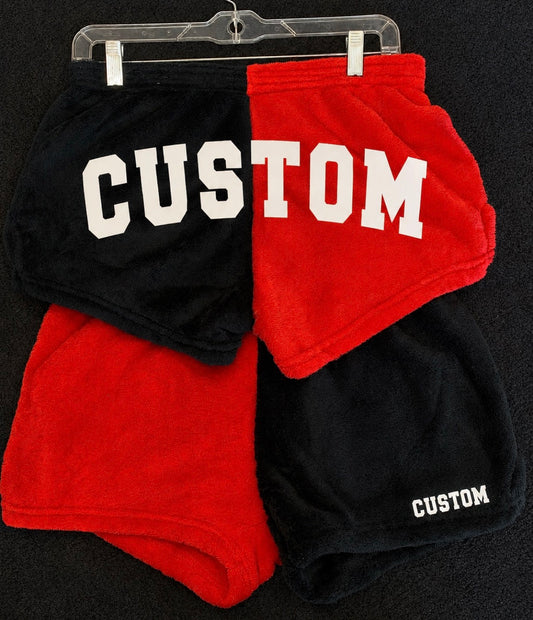 IN STOCK college fuzzy shorts & hoodies