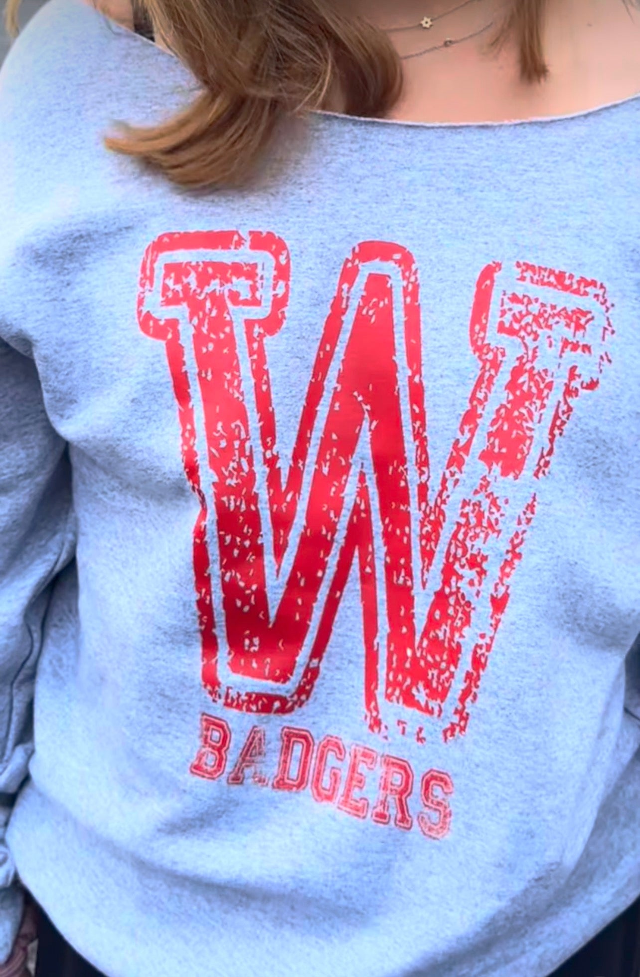 In stock distress letter crew (order for ANY school)