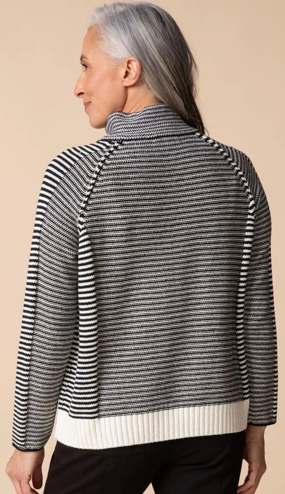 PREORDER NOW, Arriving Wednesday…Habitat Yin Yang stripe sweater in Winter White, BEST SELLER!