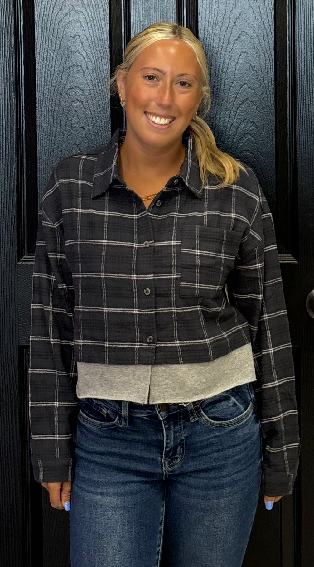 Vintage Havana flannel with grey fleece bottom