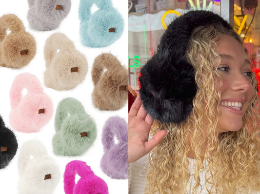 CC long fur earmuffs