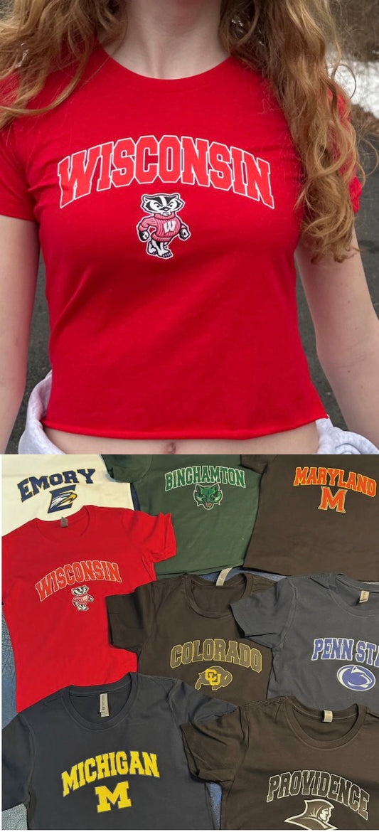 Custom baby tees (ALL schools are available to order)