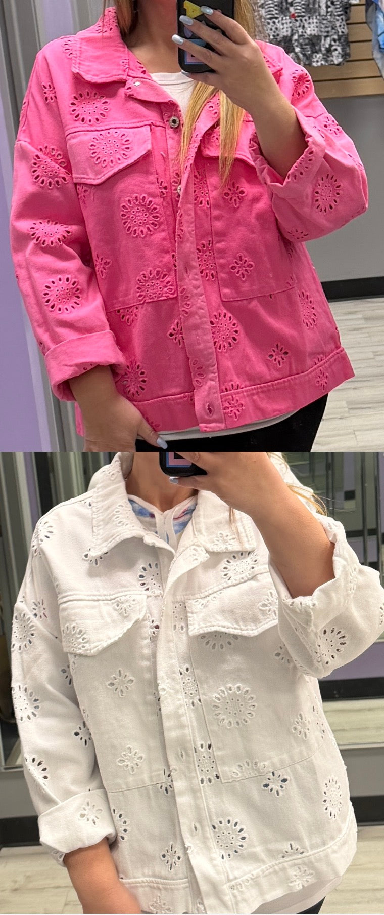 Flower cutout jackets (fits up to XXL)