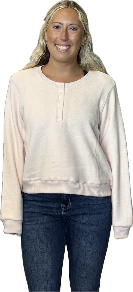 Vintage Havana pink soft hacci henley top