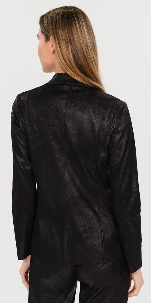 Six Fifty Milano Muse black leather look blazer