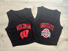 Load image into Gallery viewer, Custom college rib crop tank (can change design and make for ALL schools)
