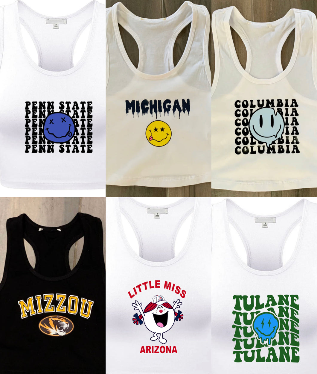 Custom college racerback tanks (can make for ALL schools)