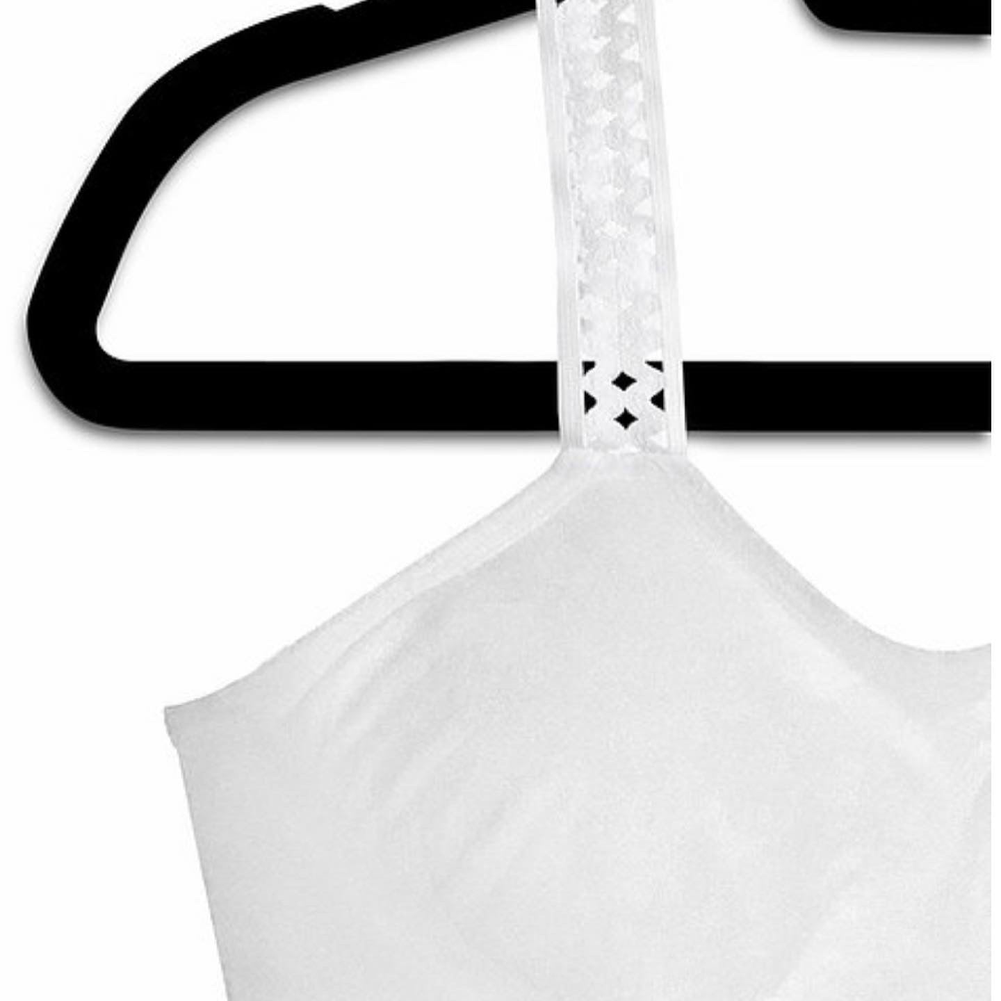 TOP SELLER! Strap it bras with attached straps - White with lattice strap - Lisa’s Northbrook