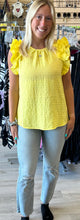 Load image into Gallery viewer, THML yellow ruffle sleeve top
