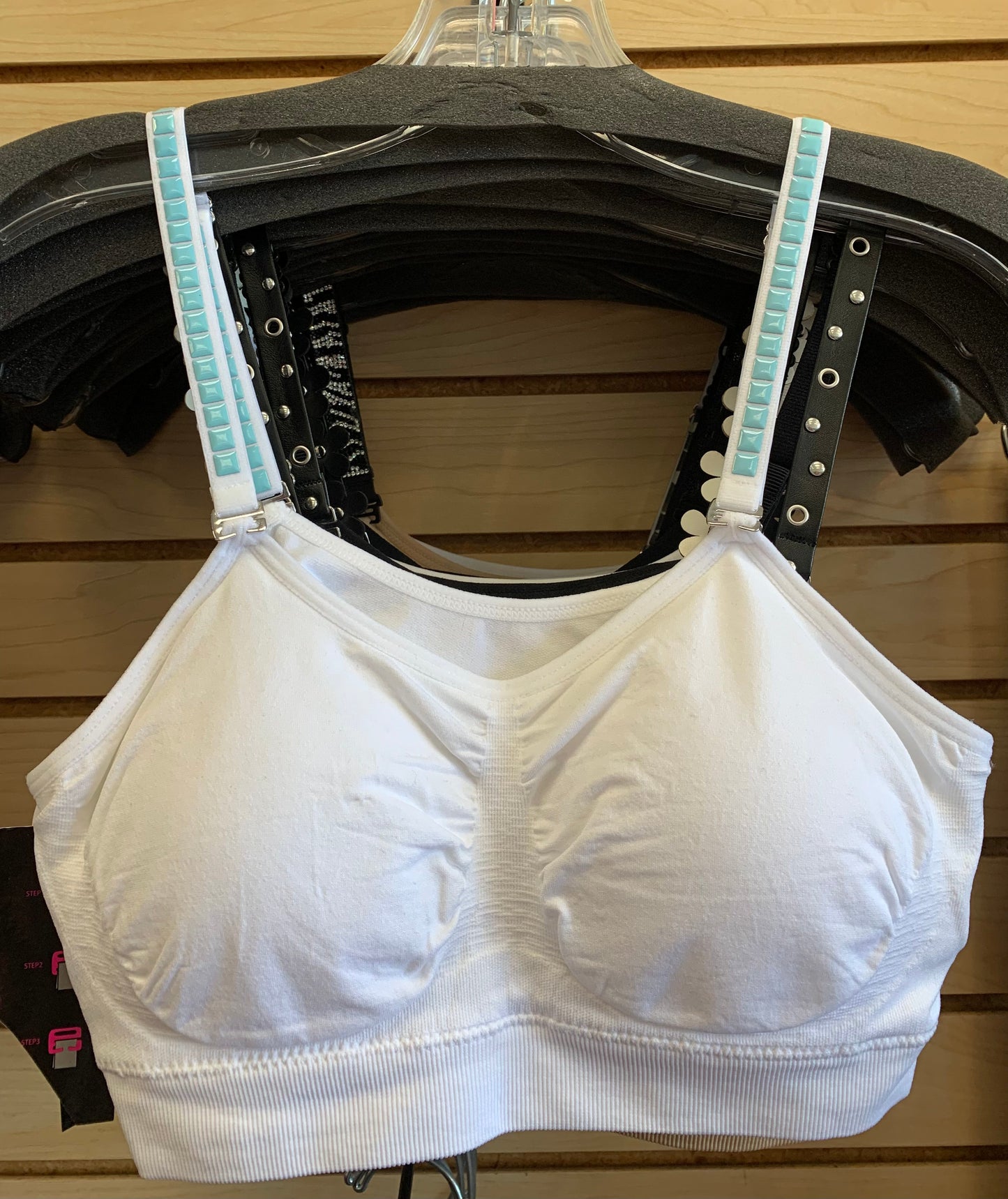 TOP SELLER, RESTOCKED AGAIN! Strap It bras with interchangeable straps & NEW PLUNGE BRA STYLE...click Strap It bras tab to see attached strap options and also