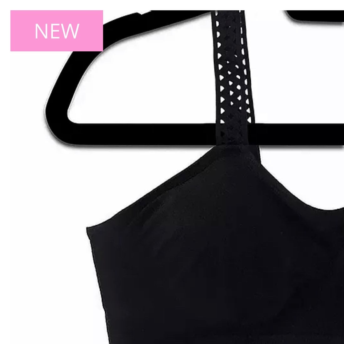TOP SELLER! Strap it bras with attached straps - Black with lattice strap - Lisa’s Northbrook