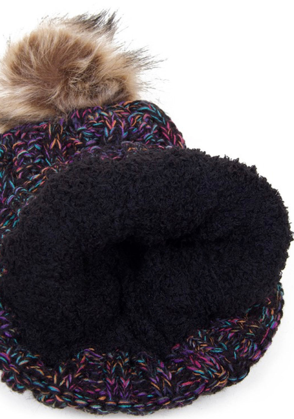 CC pom hat with warm, soft lining, best seller