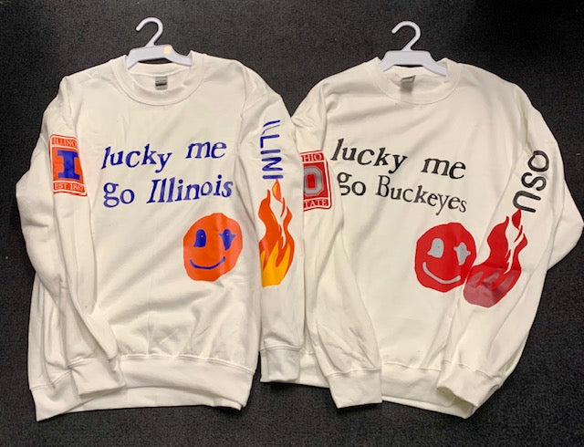 Please note: this item is sold out until June, all orders placed will arrive end of June Custom college Lucky me crew neck sweatshirt (can be made for any school) - Lisa’s Northbrook