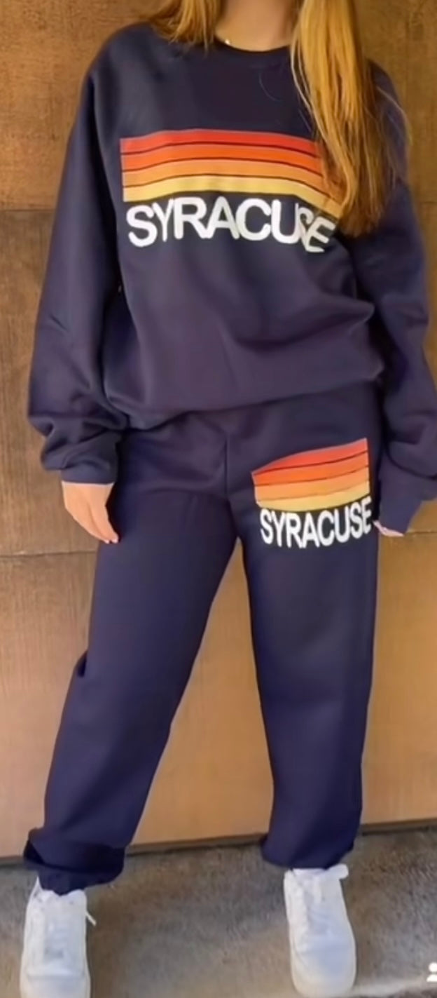 Custom striped graphic sweats (can make for ANY school) matching sweatshirt is also available