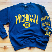 Load image into Gallery viewer, Custom college big front sweatshirt(can make for any school) matching sweatshirt sold separately
