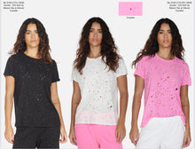 Load image into Gallery viewer, Michael Lauren tee with rips and crystals all over (3 colors)
