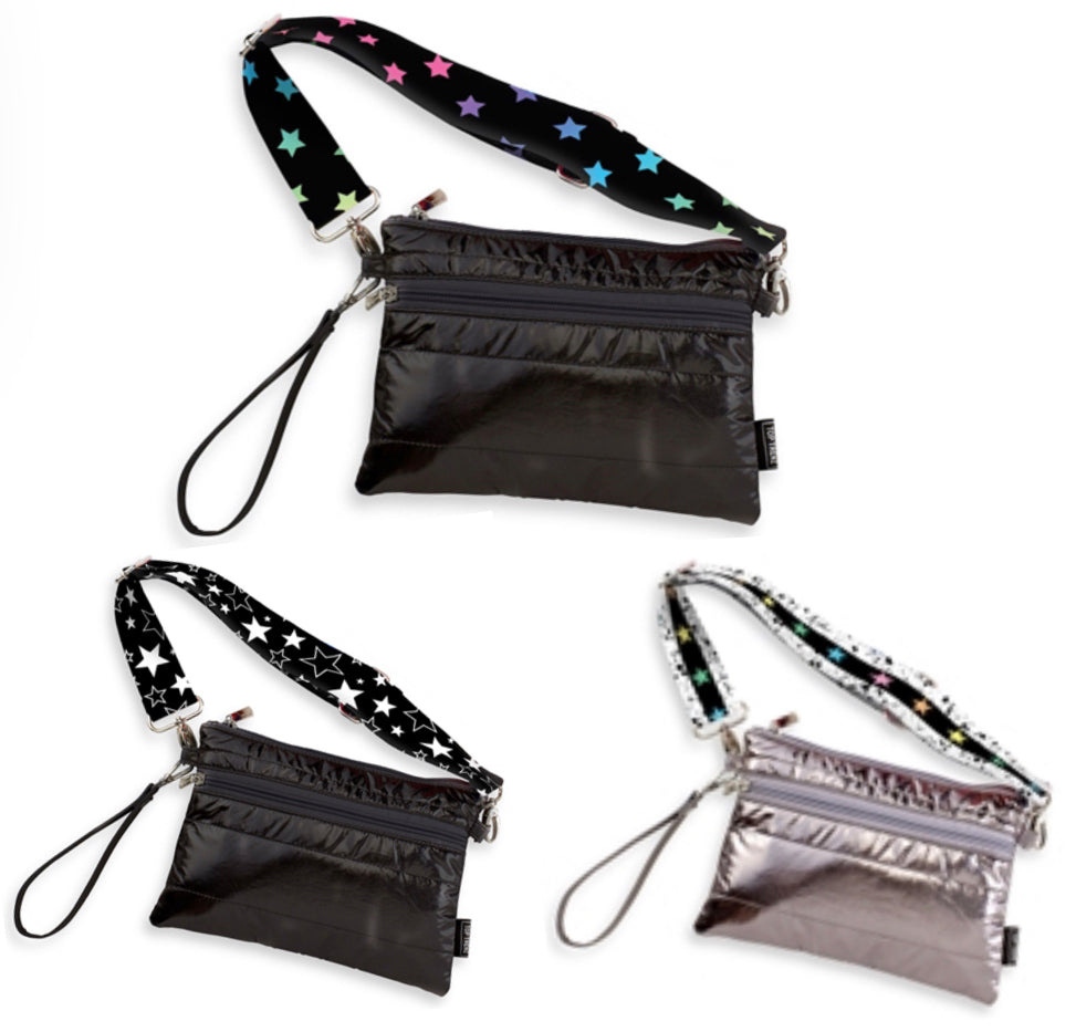 HOT ITEM! Top Trenz puffer crossbody bag, can also be worn as a belt bag or wristlet! (also available on our website in a cell phone bag style) - Lisa’s Boutique