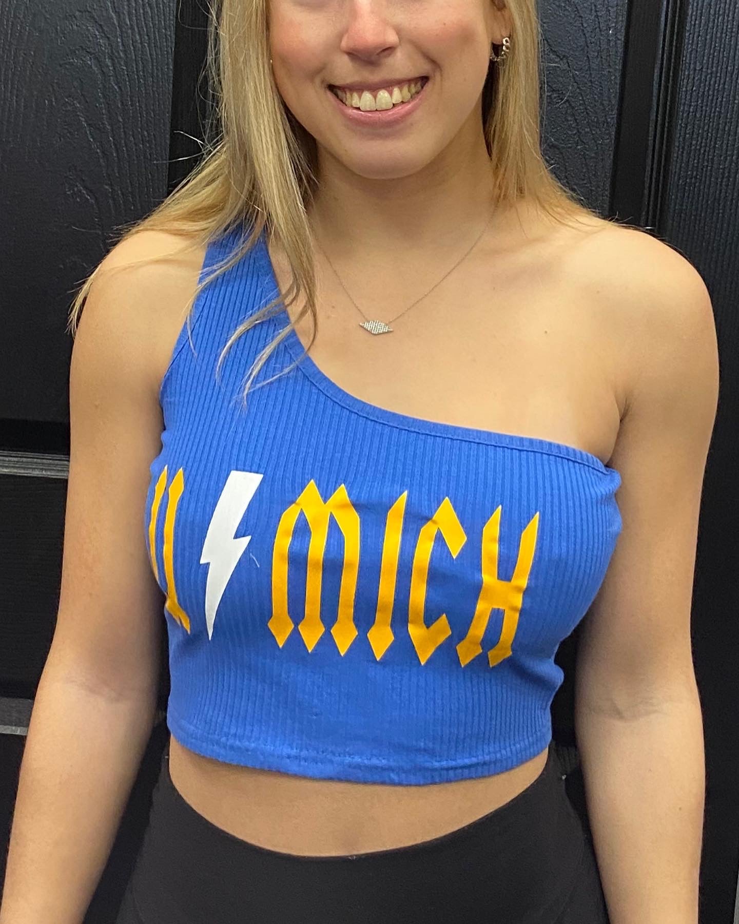 Custom college one shoulder crop (can make for any school)