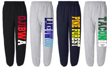 Load image into Gallery viewer, Custom college multicolor sweats (can make for ANY school) IN STOCK AND CUSTOM ORDER
