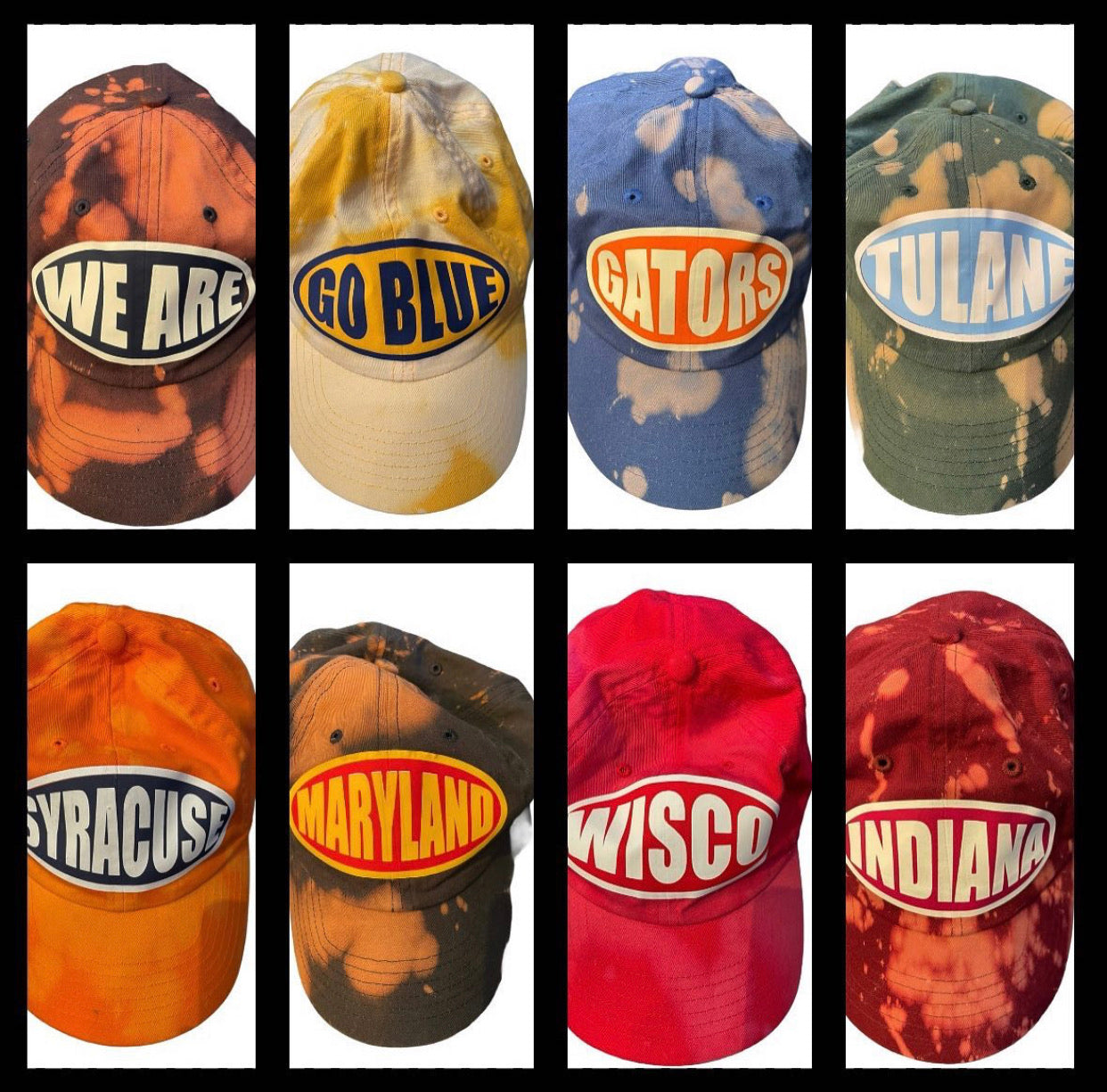 Custom college bleach hats (can be made for any school) - Lisa’s Boutique