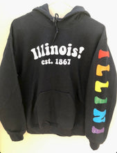 Load image into Gallery viewer, Custom college Mad happy sweatshirt with hood (can make for ANY school)
