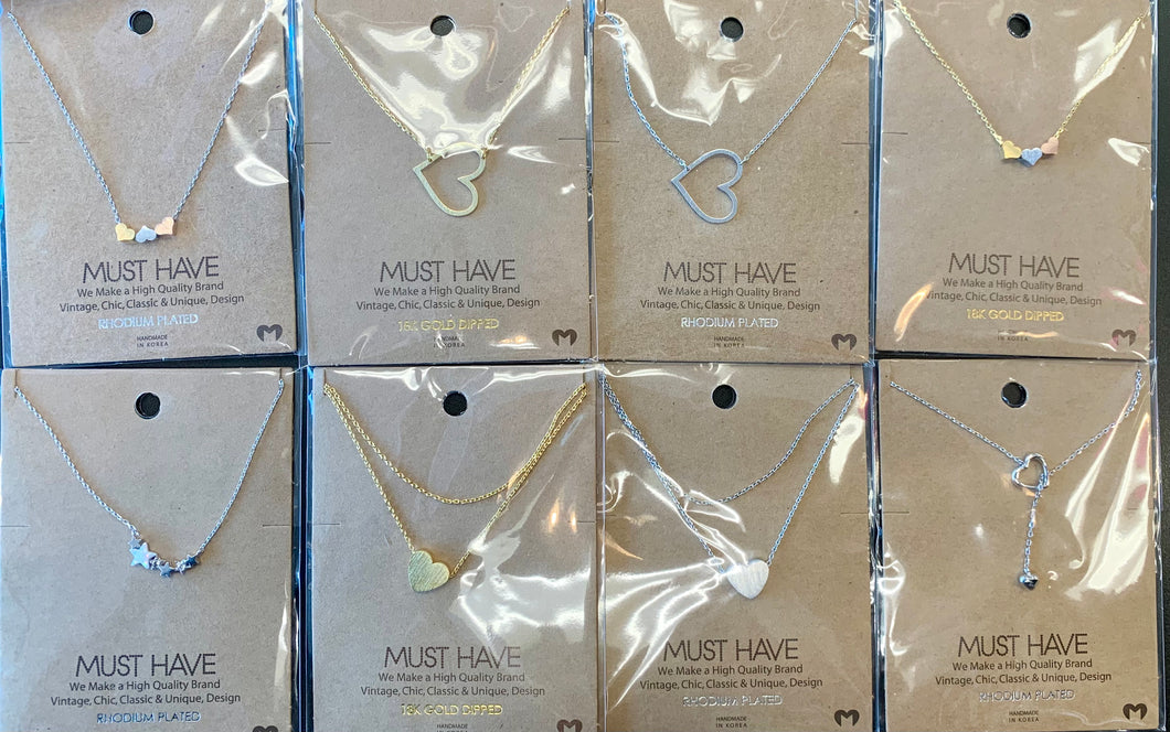 New heart necklaces, perfect for Valentine's Day! (many more heart necklaces are available in the store)