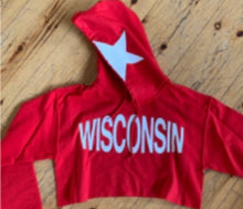 Load image into Gallery viewer, Custom college crop sweatshirt with star on hood (can make for any school) - Lisa’s Boutique
