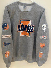 Load image into Gallery viewer, Custom college patch sleeve crew neck sweatshirt (can be made for any school)

