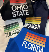 Load image into Gallery viewer, Custom striped graphic sweats (can make for ANY school) matching sweatshirt is also available
