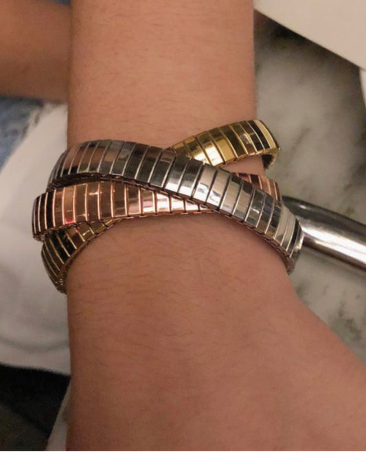 Tri color stretch bracelet set