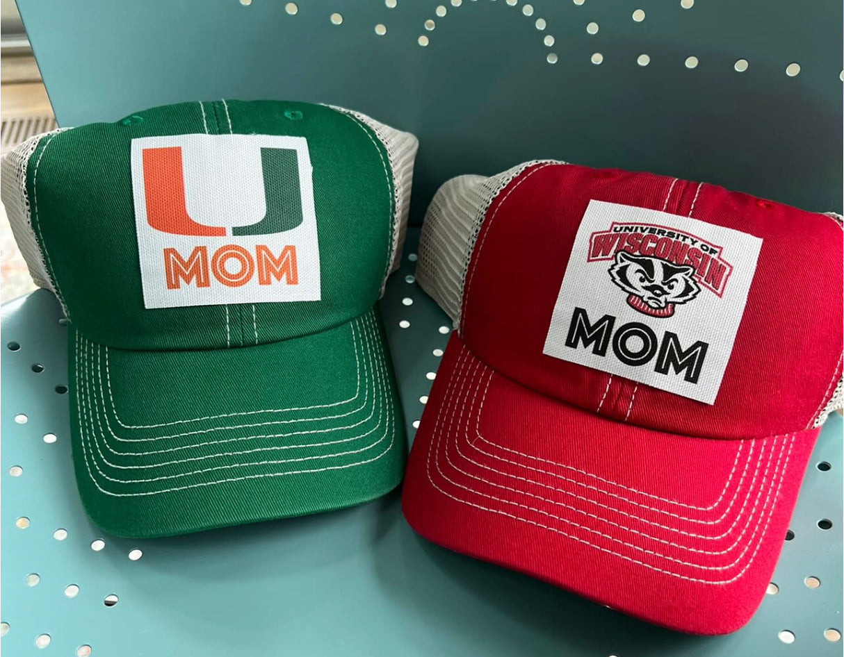 Custom MOM or DAD or GRANDMA etc. hats (can make for ANY school)